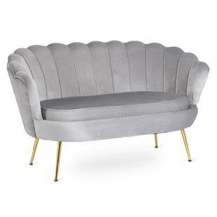Диван MEBEL ELITE ZENDAYA Welur Серый