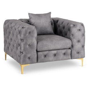 Крісло м'яке MEBEL ELITE SORRENTO 1S Welur Сірий