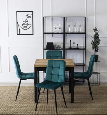 Стул бархатный MEBEL ELITE PERU велюр Бирюзовый