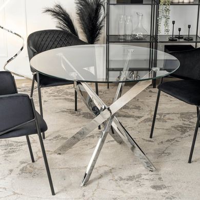 Стол MEBEL ELITE SALLO 110 см Хром
