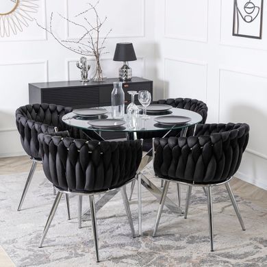 Обеденный стул MEBEL ELITE SORELLA Welur Черный