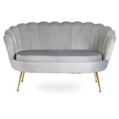 Диван MEBEL ELITE ZENDAYA Welur Серый