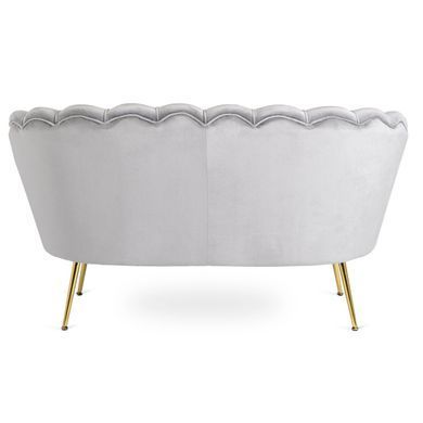Диван MEBEL ELITE ZENDAYA Welur Серый
