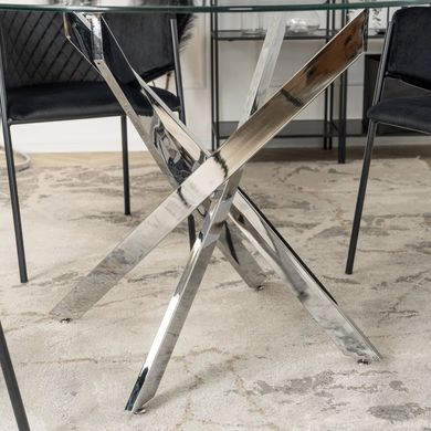 Стол MEBEL ELITE SALLO 110 см Хром