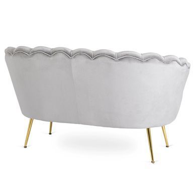 Диван MEBEL ELITE ZENDAYA Welur Серый