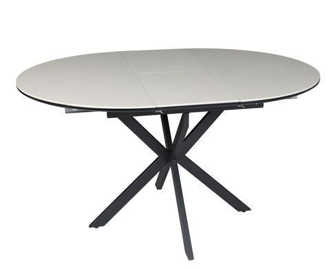 Стол GENEWA CERAMIC 105(140)*105 см Бежевый/Черный