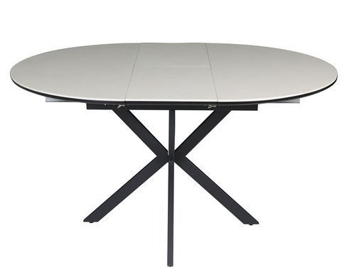 Стол GENEWA CERAMIC 105(140)*105 см Бежевый/Черный