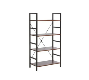 Стеллаж Loft R4 Темный орех/Черный SIGNAL
