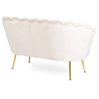Диван MEBEL ELITE ZENDAYA Welur Кремовый