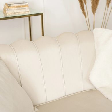 Диван MEBEL ELITE ZENDAYA Welur Кремовый