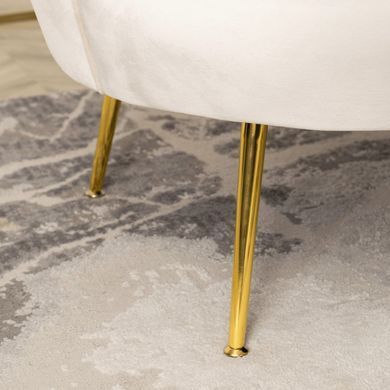 Диван MEBEL ELITE ZENDAYA Welur Кремовый