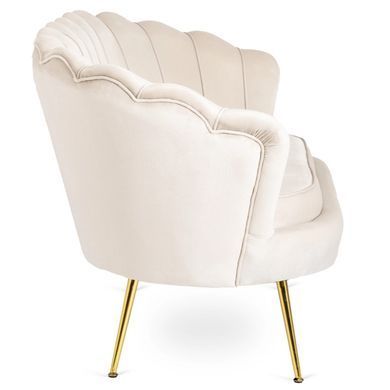 Диван MEBEL ELITE ZENDAYA Welur Кремовый