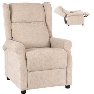Крісло м'яке розкладне з реклайнером MEBEL ELITE SIMON 2 Бежевий