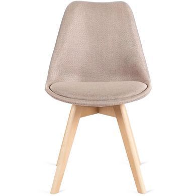 Стул MEBEL ELITE NEVEL Ткань Бежевый / Дуб