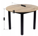 Стіл кухонний розкладний MEBEL ELITE HARRY 102-142х102 см дуб рів'єра / чорний