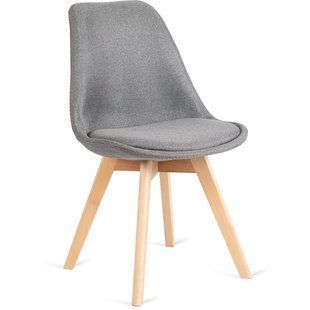 Стул MEBEL ELITE NEVEL Ткань Серый / Дуб