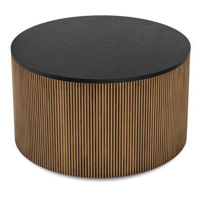 Журнальный стол MEBEL ELITE Miracle 60 см Черный / Золотой