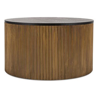 Журнальный стол MEBEL ELITE Miracle 60 см Черный / Золотой