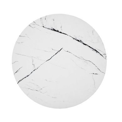 Журнальний столик NUBIRA S Білий Мармур/Чорний 40x40 см HALMAR
