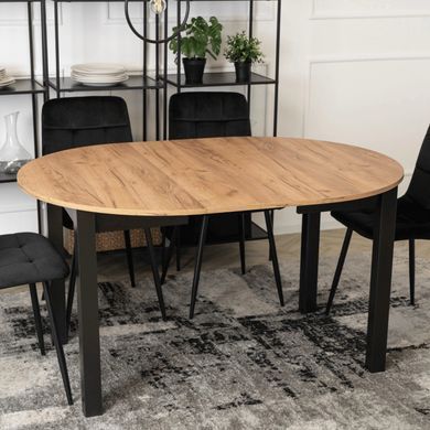Стол MEBEL ELITE JAMES 102 (222)*102 см Дуб крафт