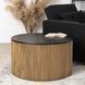 Журнальный стол MEBEL ELITE Miracle 60 см Черный / Золотой