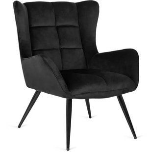 Крісло м'яке оксамитове MEBEL ELITE VINCENT Velvet Чорний