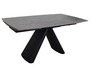 Стіл INTARSIO GREYSON CERAMIC 160(240)*90 Сірий мат/Чорний