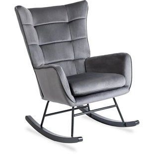 Кресло-качалка бархатное MEBEL ELITE JACKSON Velvet Серый
