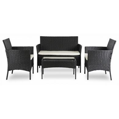 Комплект садових меблів MEBEL ELITE MISSISIPI Чорний