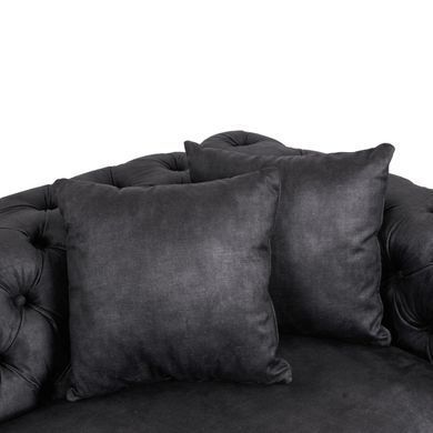 Диван MEBEL ELITE SORRENTO 3S Welur Черный