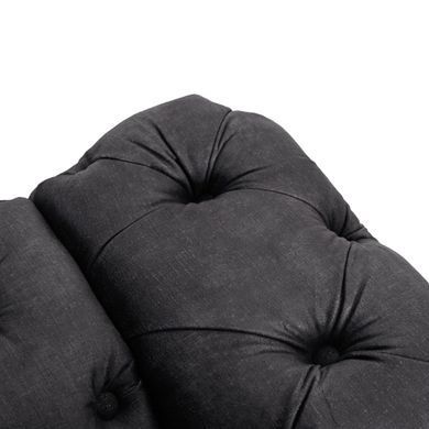Диван MEBEL ELITE SORRENTO 3S Welur Черный
