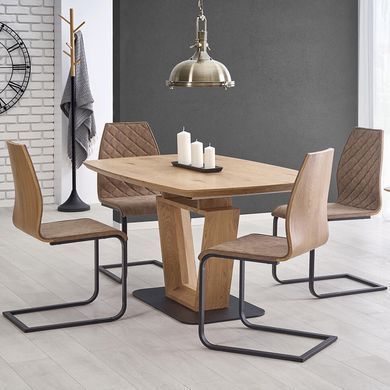 Стол раскладной Blacky Дуб 160(220)х90 см HALMAR