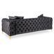 Диван MEBEL ELITE SORRENTO 3S Welur Черный