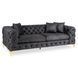 Диван MEBEL ELITE SORRENTO 3S Welur Черный