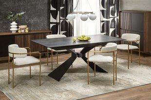 Стол LUCIANO 180(230)x90 см Керамика Голубой Мрамор HALMAR