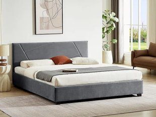 Ліжко COLUMBIA Velvet 160x200 см Сірий SIGNAL