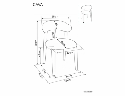 Стул SIGNAL CAVA бежевый №253