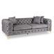 Диван MEBEL ELITE SORRENTO 3S Welur Серый