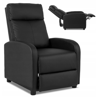 Крісло м'яке розкладне з реклайнером MEBEL ELITE DANNY 2 Чорний