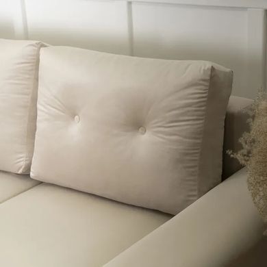 Кутовий диван лівий оксамитовий MEBEL ELITE MATEO Velvet 248 см бежевий