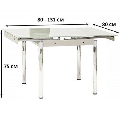 Стол GD-082 Белый 80(131)x80 см SIGNAL