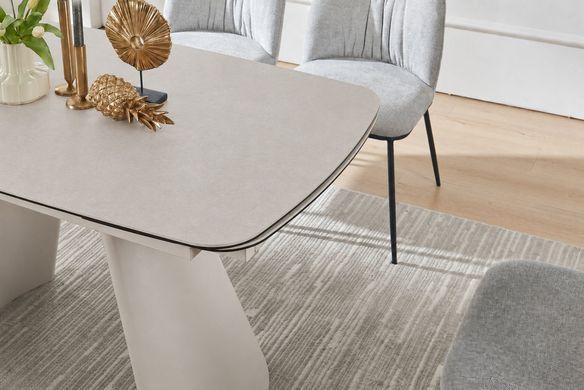 Стол BROOKLYN CERAMIC 140(200)*80 серый мат/кашемир