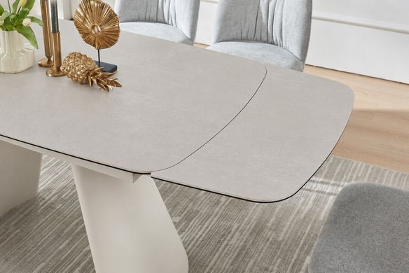 Стол BROOKLYN CERAMIC 140(200)*80 серый мат/кашемир