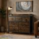 Комод MEBEL ELITE HUDSON 98 см Рустикальный дуб/Черный