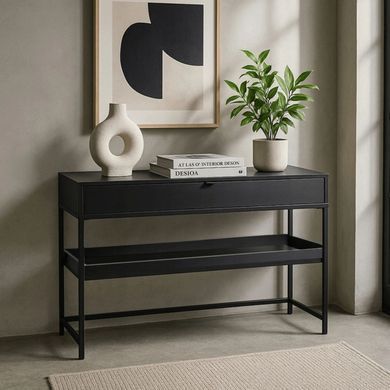 Консоль MEBEL ELITE RUBY 110 см Чорний