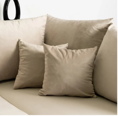 Угловой диван бархатный MEBEL ELITE MARKUS Velvet 238 см бежевый (правый)