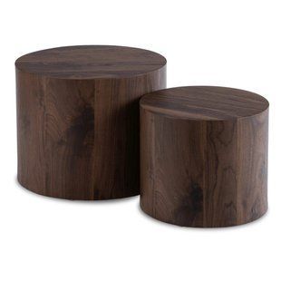 Комплект журнальных столов MEBEL ELITE LEILA 2 шт 53*53 см Орех