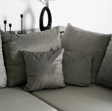 Кутовий диван оксамитовий MEBEL ELITE MARKUS Velvet 238 см сірий (правий)