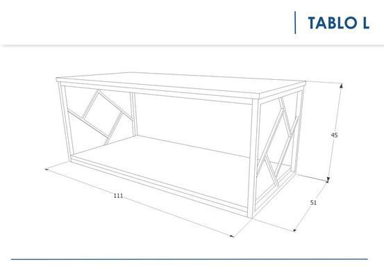 Журнальный столик Tablo L 51x111 см Дуб SIGNAL