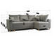 Кутовий диван оксамитовий MEBEL ELITE MARKUS Velvet 238 см сірий (правий)